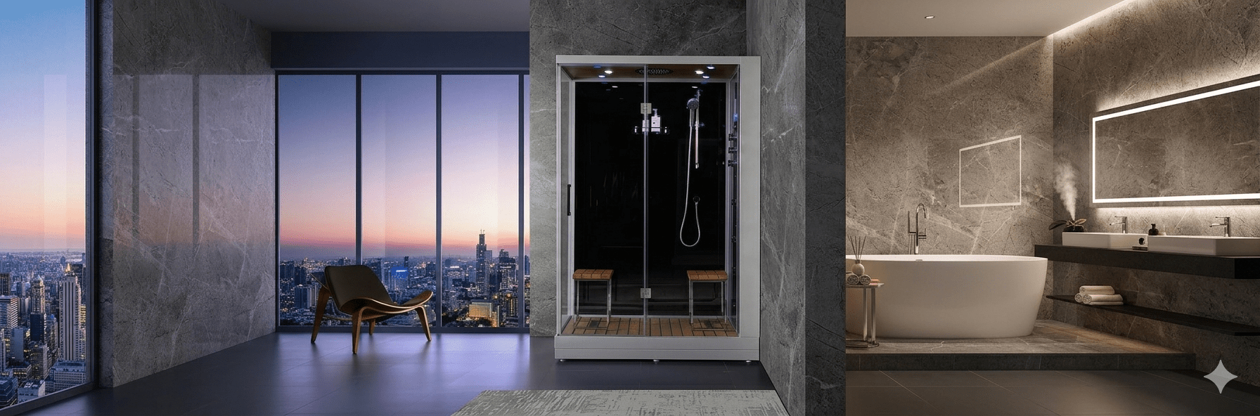 Corner Steam Showers - Aquapeutics LLC