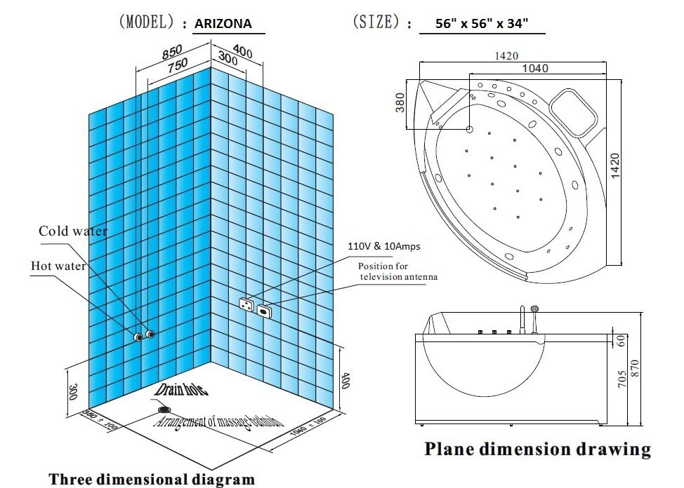Arizona Luxury Massage Bathtub