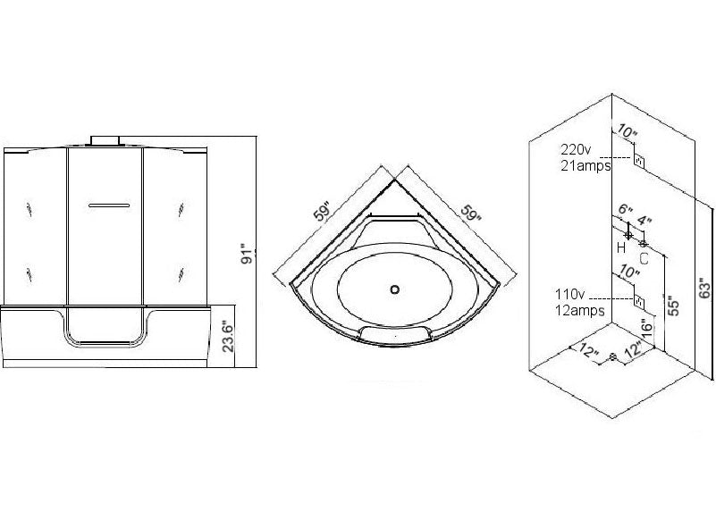 Freedom Luxury Steam Shower Tub
