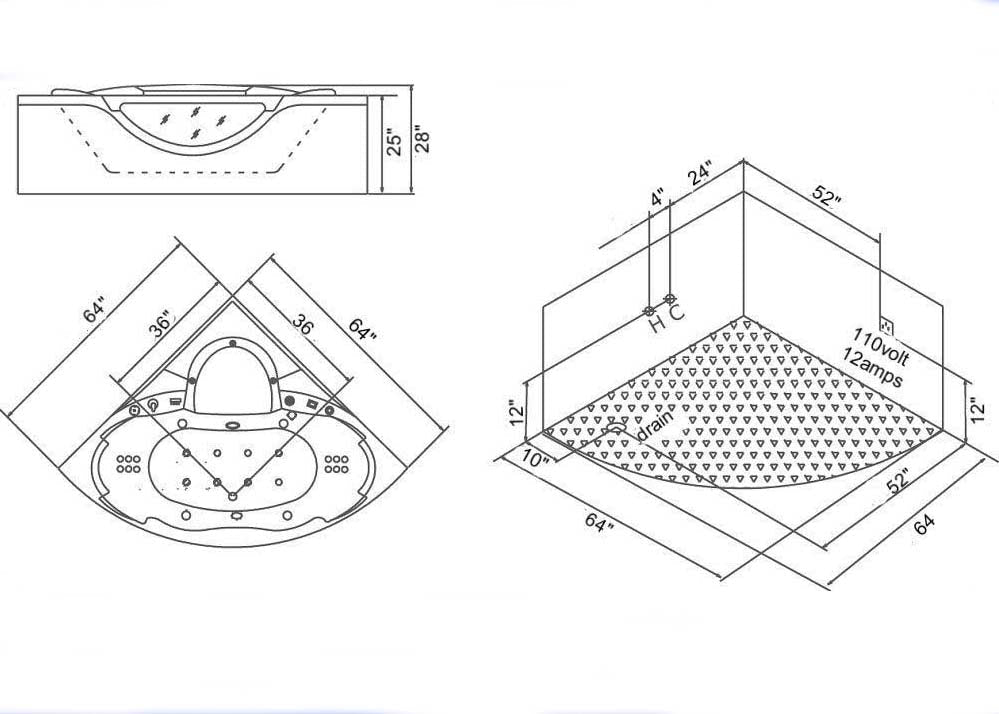 Paradise Luxury Massage Bathtub