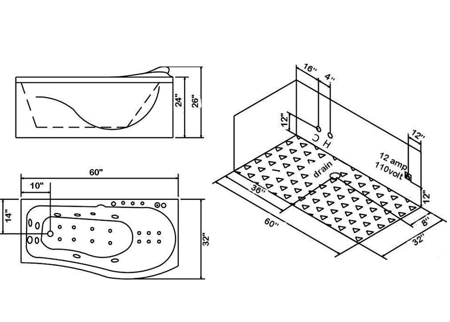Clearwater Luxury Massage  Bathtub